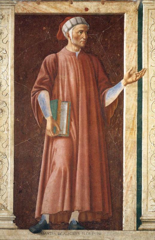Andrea del Castagno Famous Persons: Dante Allighieri oil painting image